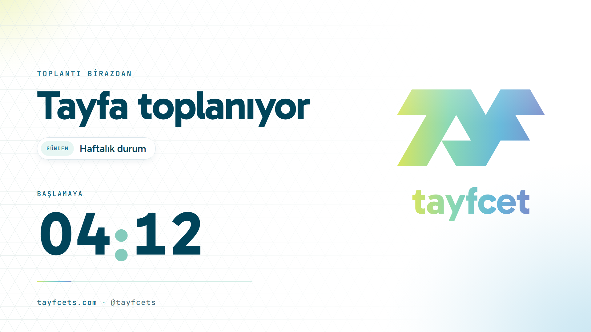 Toplantı başlıyor kartı