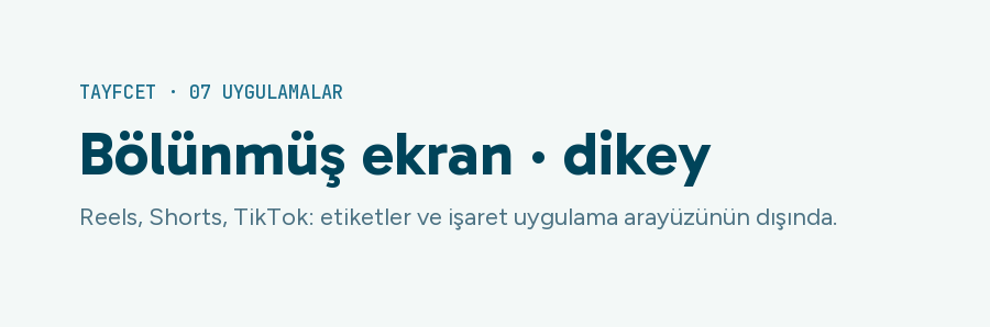 Temas sayfası, dikey